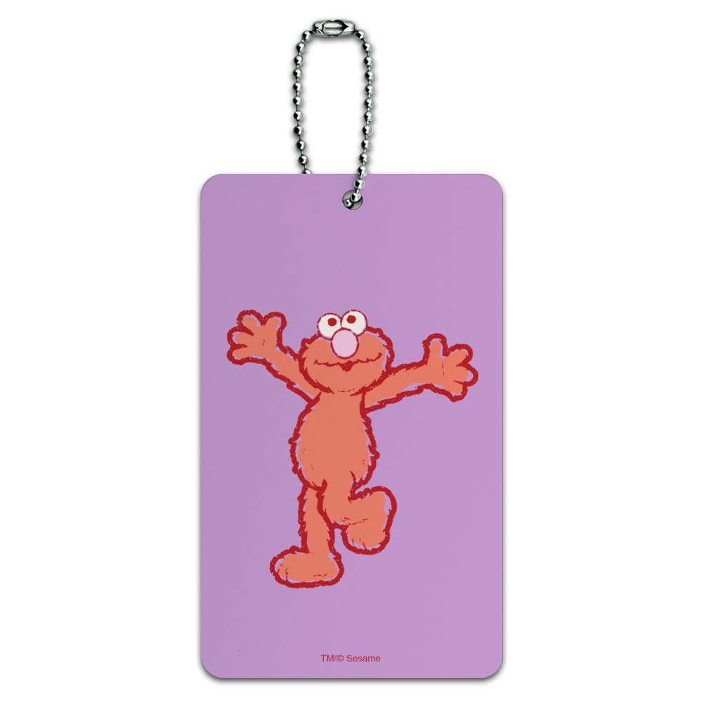 Elmo Distressed Luggage Tag - Sesame Street Character Carry-On ID Tag for Kids Suitcases | Perfect for Travel, School Backpacks & Disney Trips