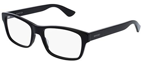 Gucci GG0006O Plastic Rectangle Eyeglasses - Classic Designer Frames for Men & Women (2 Sizes) | Perfect for Work, Reading & Fashion Accessories