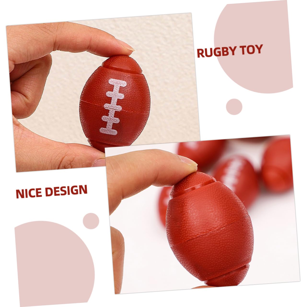 10-Piece Mini Rugby Finger Fidget Toys - Stress Relief Sensory Balls for Kids & Adults - Bulk Football Sports Toys for Anxiety Relief, Office, Classroom & Travel Use
