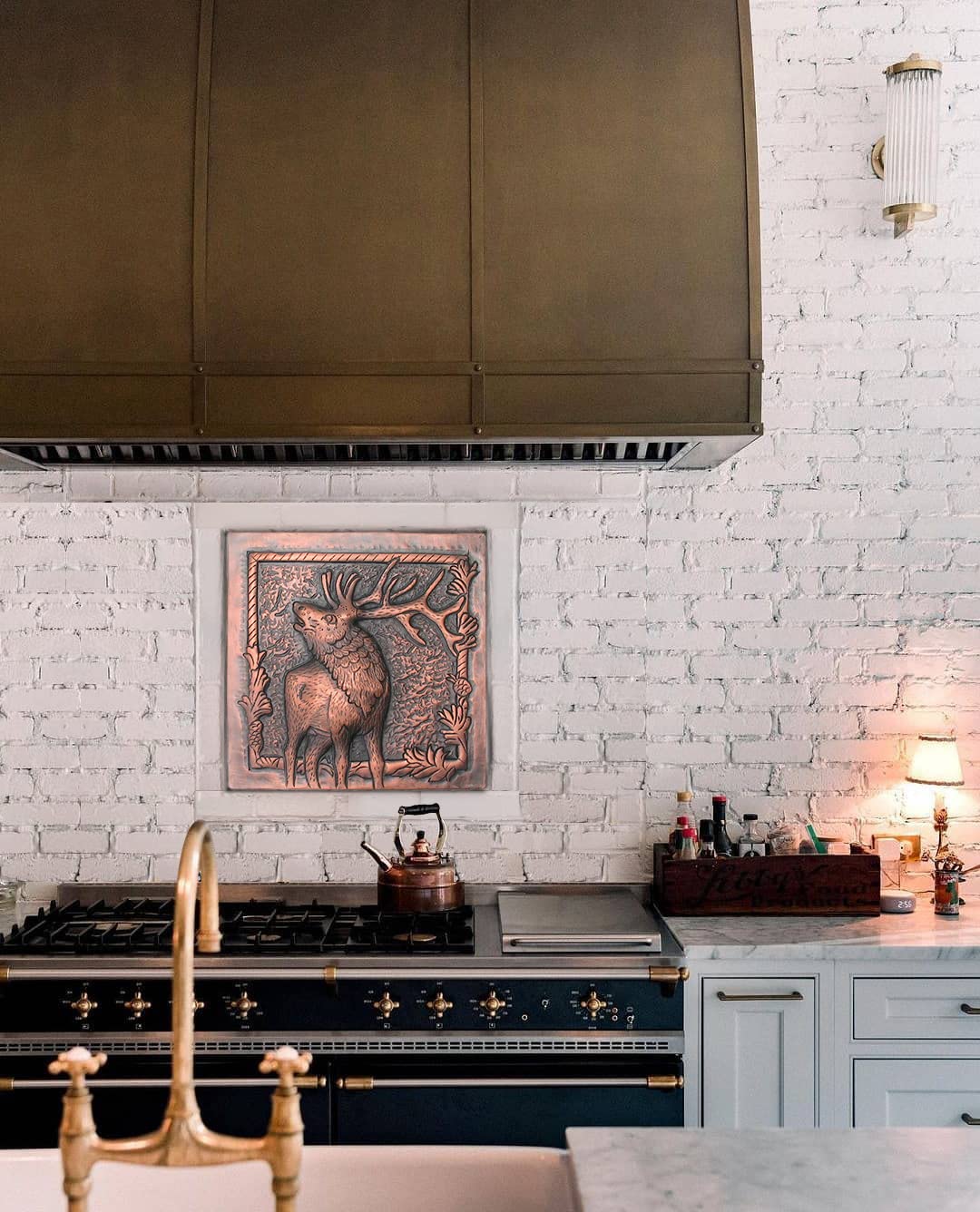 Hand Hammered Copper Tile Backsplash - 12