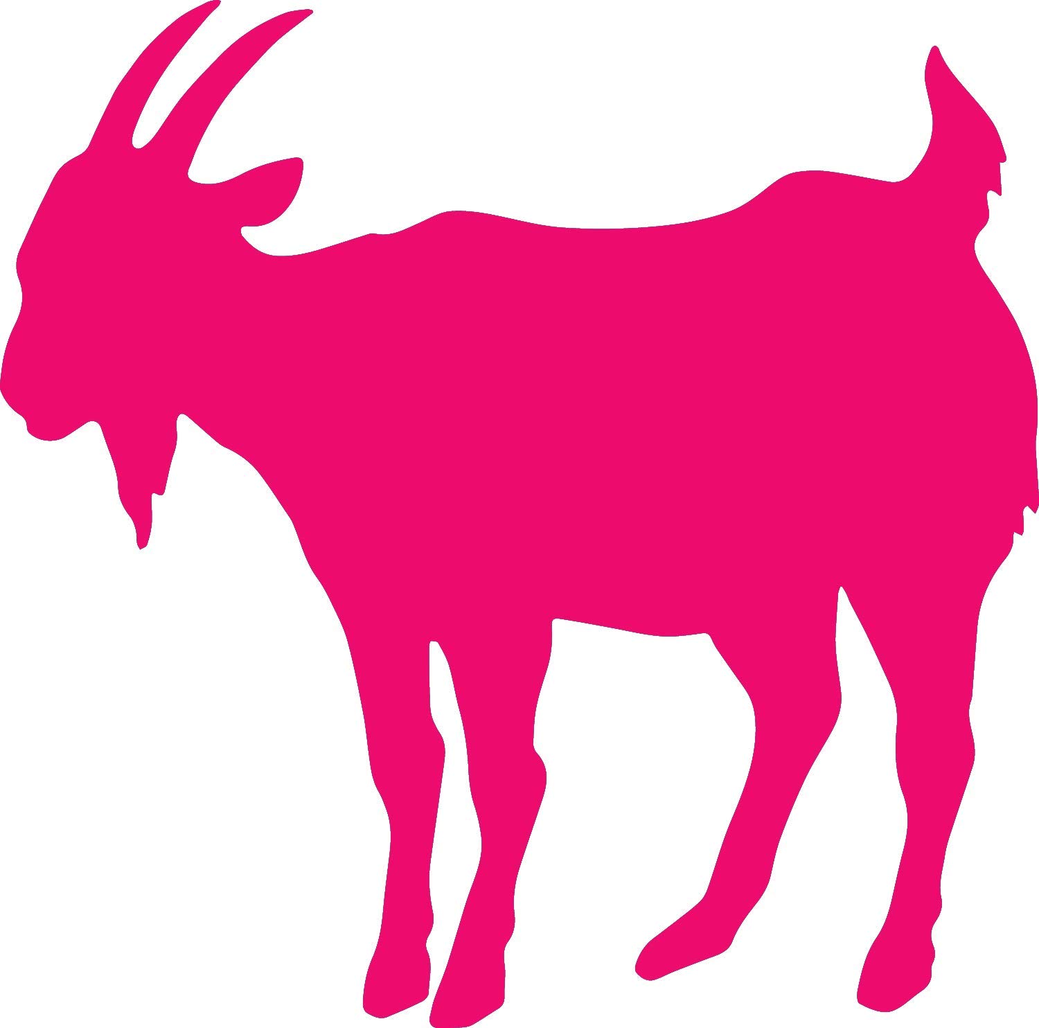 Premium Waterproof Vinyl Decal Stickers - Cute Pink Goat Animal Design (Set of 2) for Laptop, Phone, Helmet, Car Window, Bumper, Mug, Cup, Door & Wall Decoration - Perfect for DIY Home Decor, Office Accessories & Gift Giving