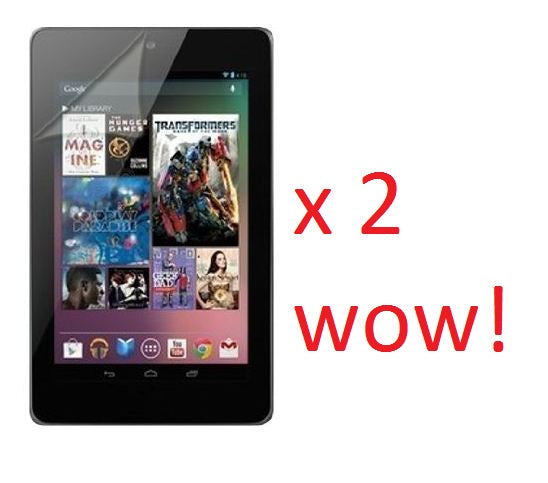 2-Pack ASUS Google Nexus 7 Screen Protector - HD Clear Anti-Scratch Film for 2012 & 2013 Models - Perfect for Work, Travel & Everyday Tablet Protection