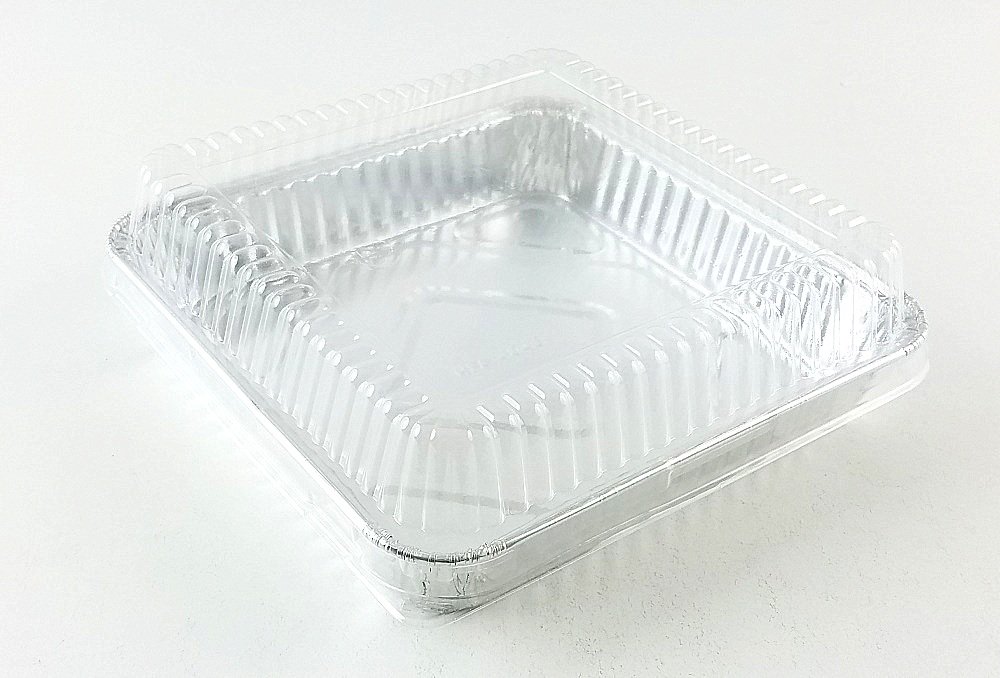 Disposable Square Aluminum Foil Cake Pans with Dome Lids - 250 Pack for Baking, Catering, Parties & Food Storage | Handi-Foil Brand Commercial Grade Baking Pans