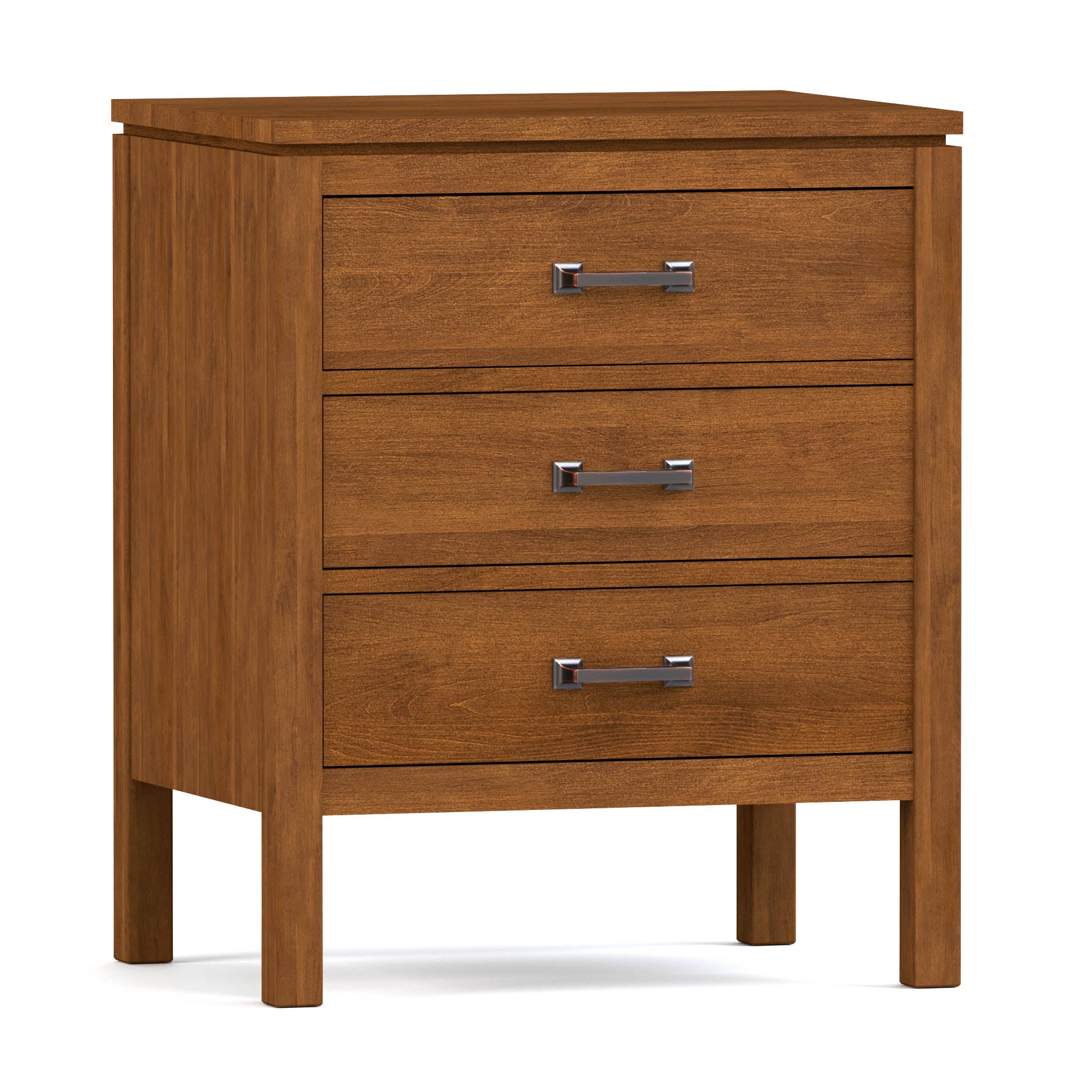 Dwyer 3-Drawer Nightstand - Modern Bedside Table with Storage for Bedroom, Living Room & Office - Wooden Night Stand with Smooth Gliding Drawers