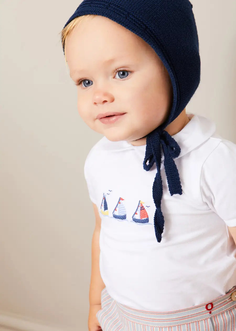 Embroidered Sailboat Baby Boy Outfit - Cute Nautical Themed Clothing for Newborns & Infants - Perfect for Photos, Parties & Everyday Wear
