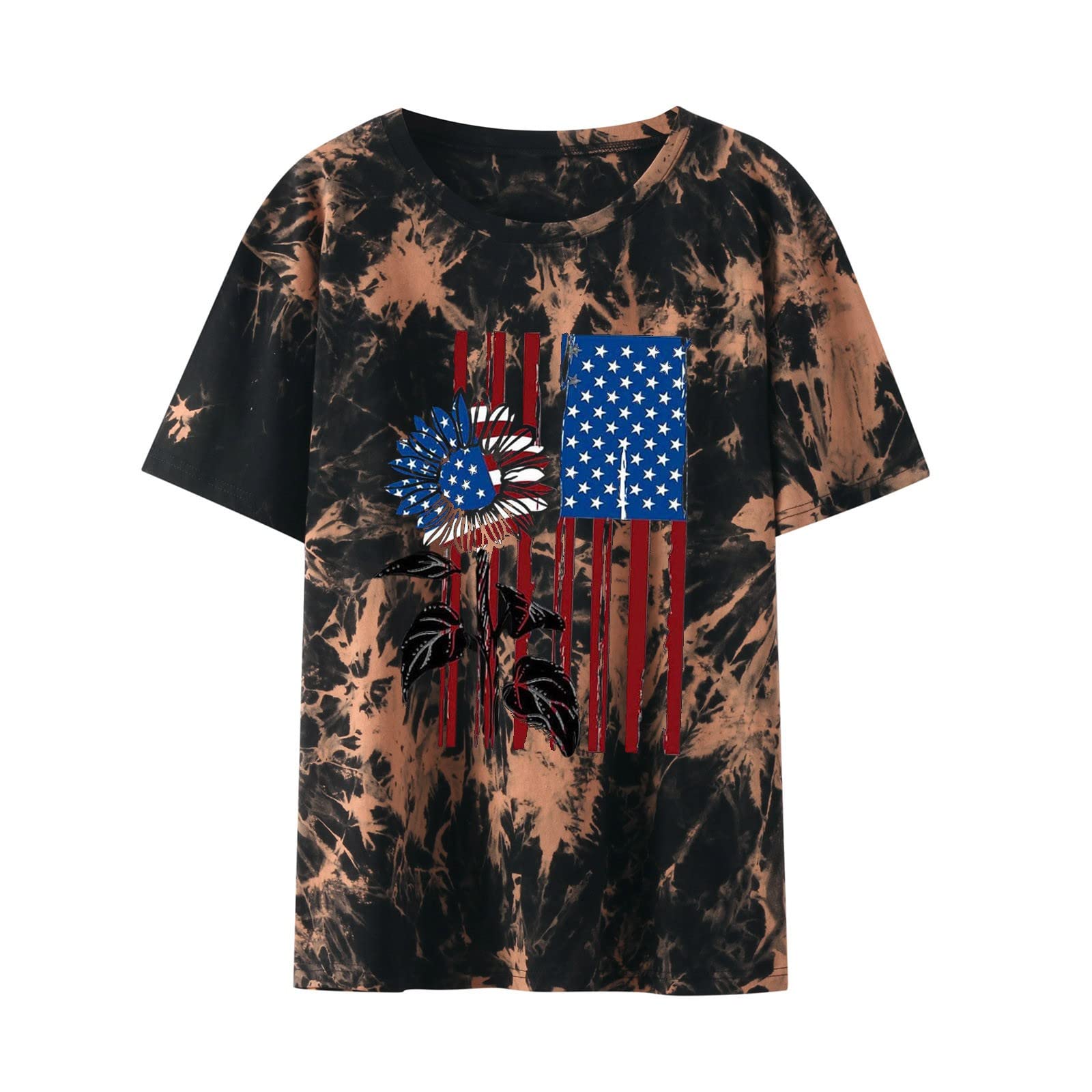 Women's Casual T-Shirts - Summer Cute Printed Tee, Loose Fit Plus Size Short Sleeve Blouse, Sexy & Comfortable Tunic Top for Everyday Wear, Outings & Date Nights
