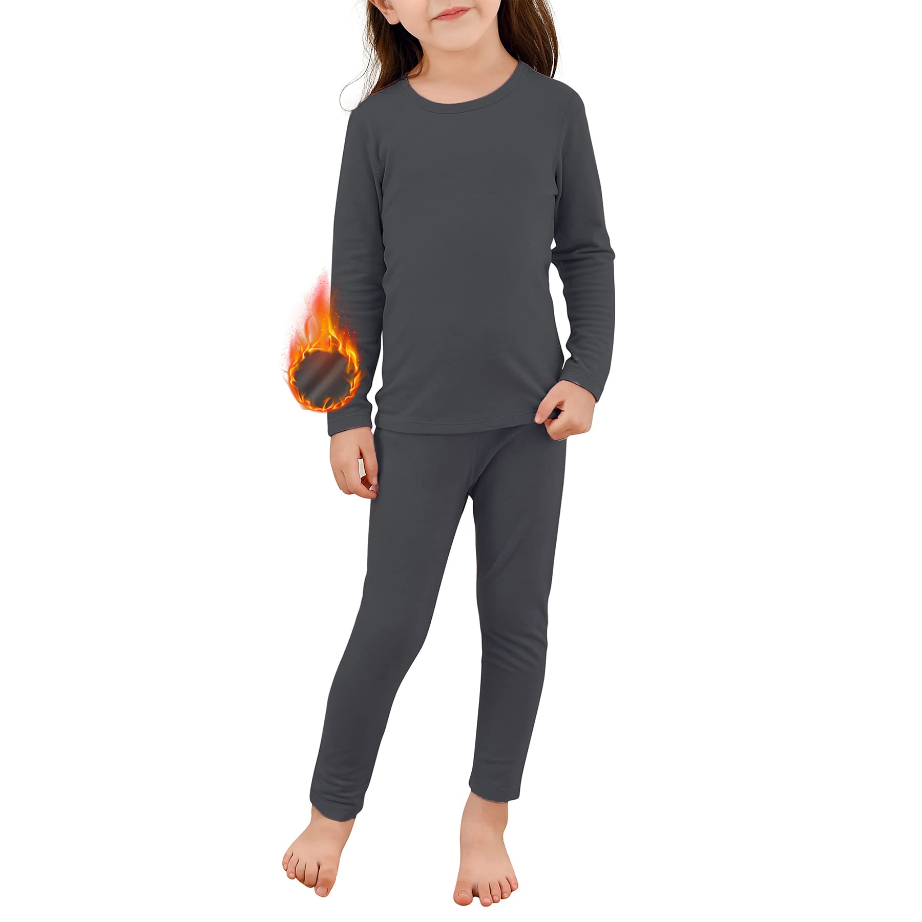 Zando Toddler Thermal Underwear Sets - Kids Base Layer Winter Warm Long Johns for Boys & Girls | Cold Weather Protection for Outdoor Play & Winter Sports