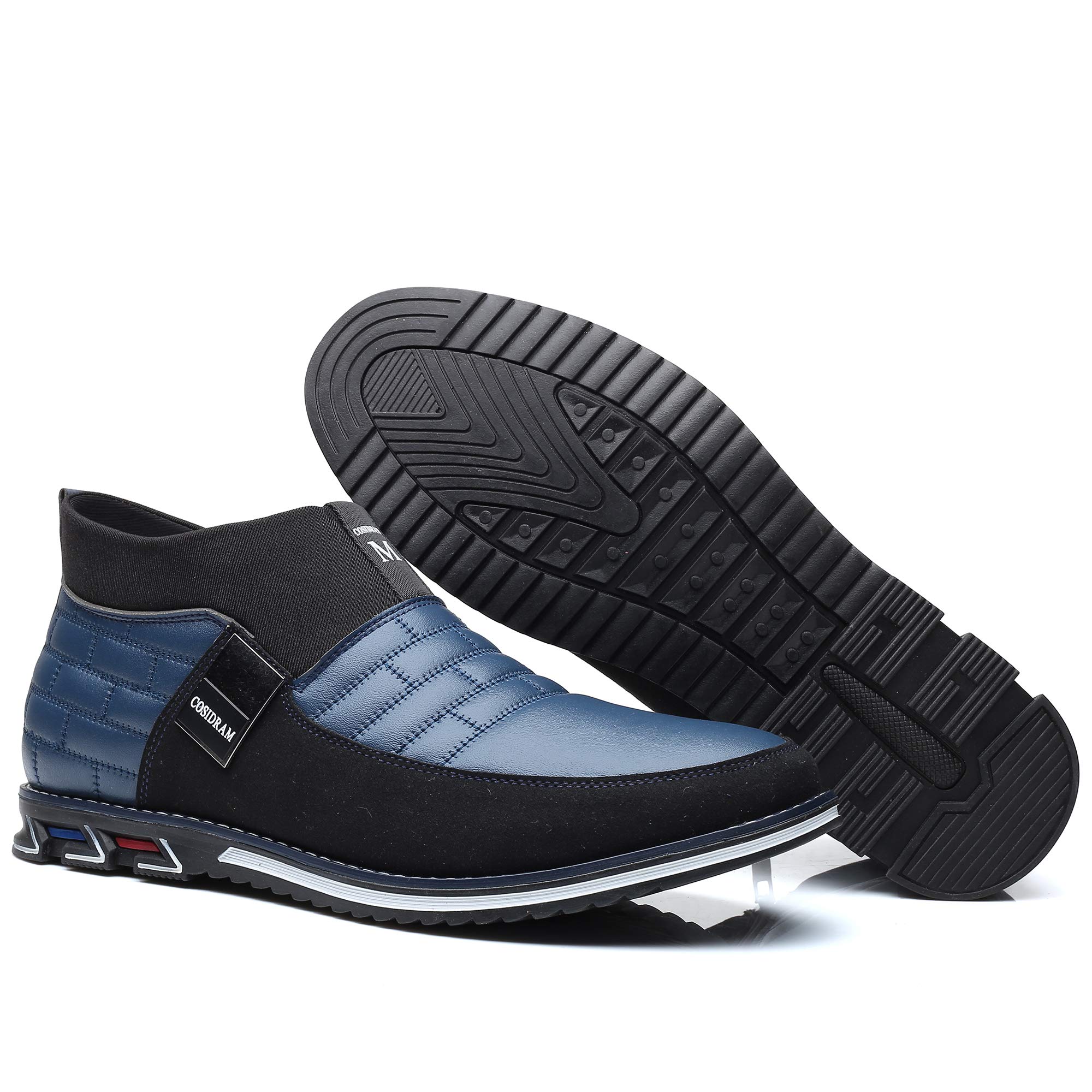 COSIDRAM Men's Casual High-Top Loafers - Comfortable Walking Sneakers Boots for Men | Breathable Slip-On Shoes for Work, Travel & Daily Wear