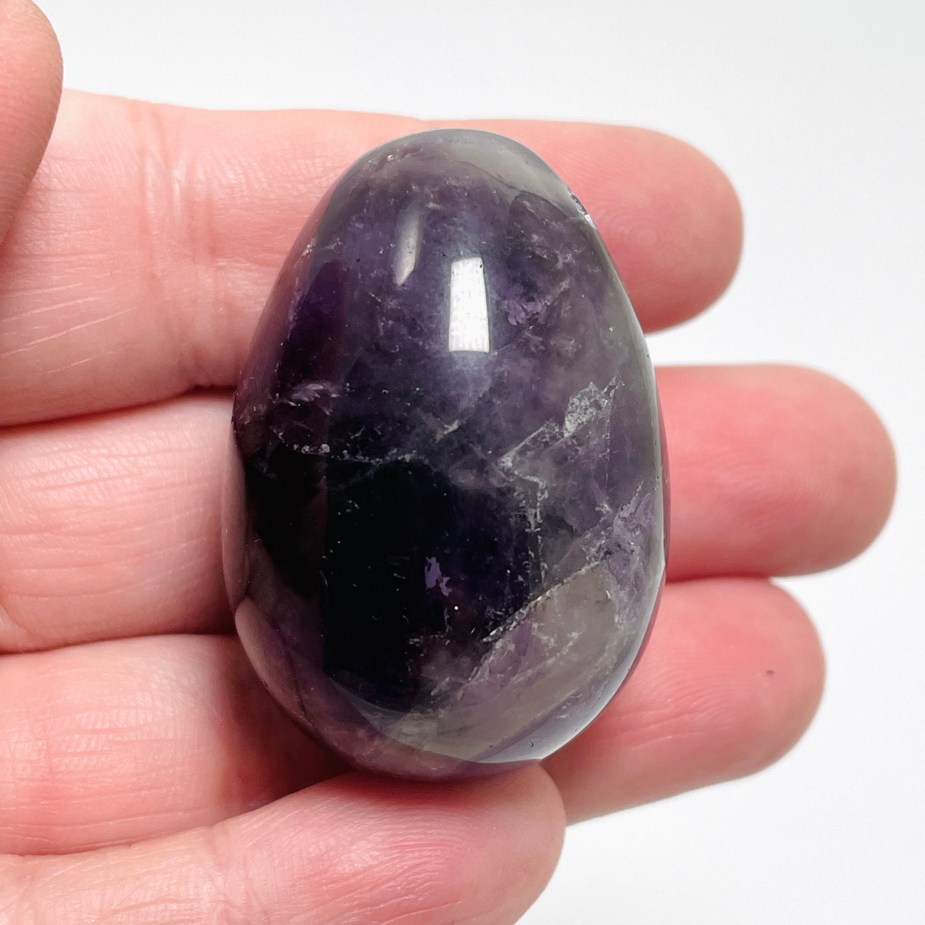 Natural Amethyst Egg AME 60 - Healing Crystal for Meditation, Stress Relief & Home Decor | Perfect for Spiritual Practice, Yoga & Gift Giving