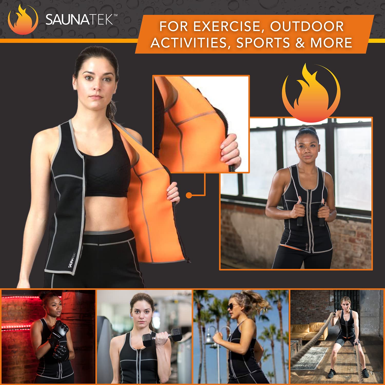 Women's Neoprene Sauna Sweat Suit Vest for Weight Loss, Exercise & Heat Training – Perfect for Gym, Workout & Detox at Home