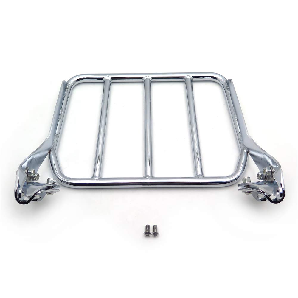 Chrome SMT Sport Luggage Rack for 2018-2020 Harley Davidson Fat Boy & Breakout - Heavy Duty Motorcycle Sissy Bar Accessory - Perfect for Long Rides & Touring