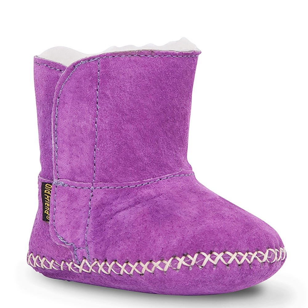 Old Friend Unisex Baby Velcro Booties - Soft & Comfortable First Walking Shoes for Infants & Toddlers - Perfect for Indoor Play, Outdoor Walks & Special Occasions