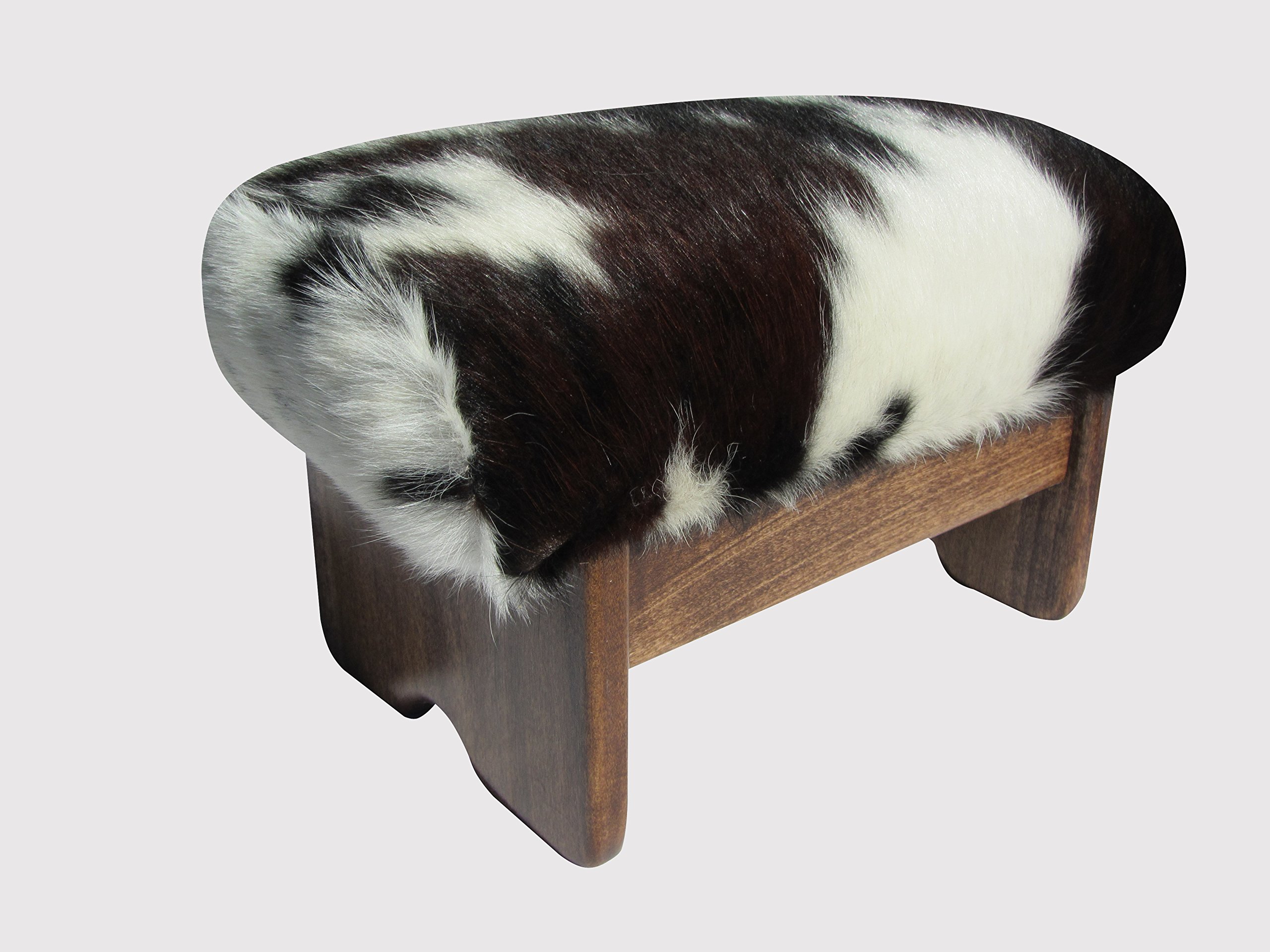 Premium Cowhide Padded Foot Stool - Handcrafted in USA - 9