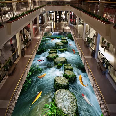 3D Thin Full Covered Carpet for Living Room, Bedroom, Corridor - Non-Slip, Cut-to-Size Home Decor - 5.2 x 7.9 ft - Perfect for Sports, Play Areas & High Traffic Zones