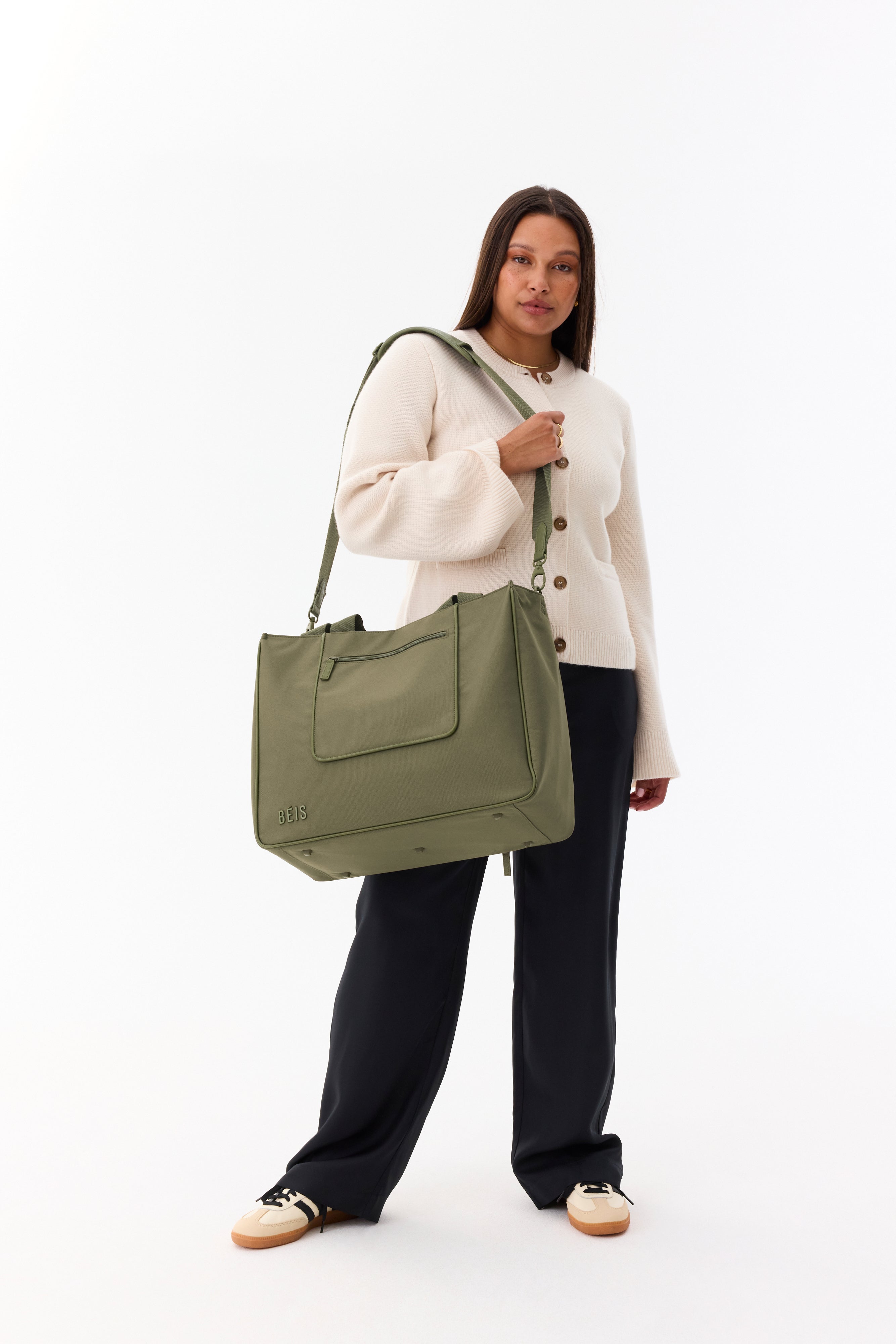 East to West Olive Tote Bag - Stylish & Durable Crossbody Handbag for Women, Perfect for Work, Travel & Everyday Use