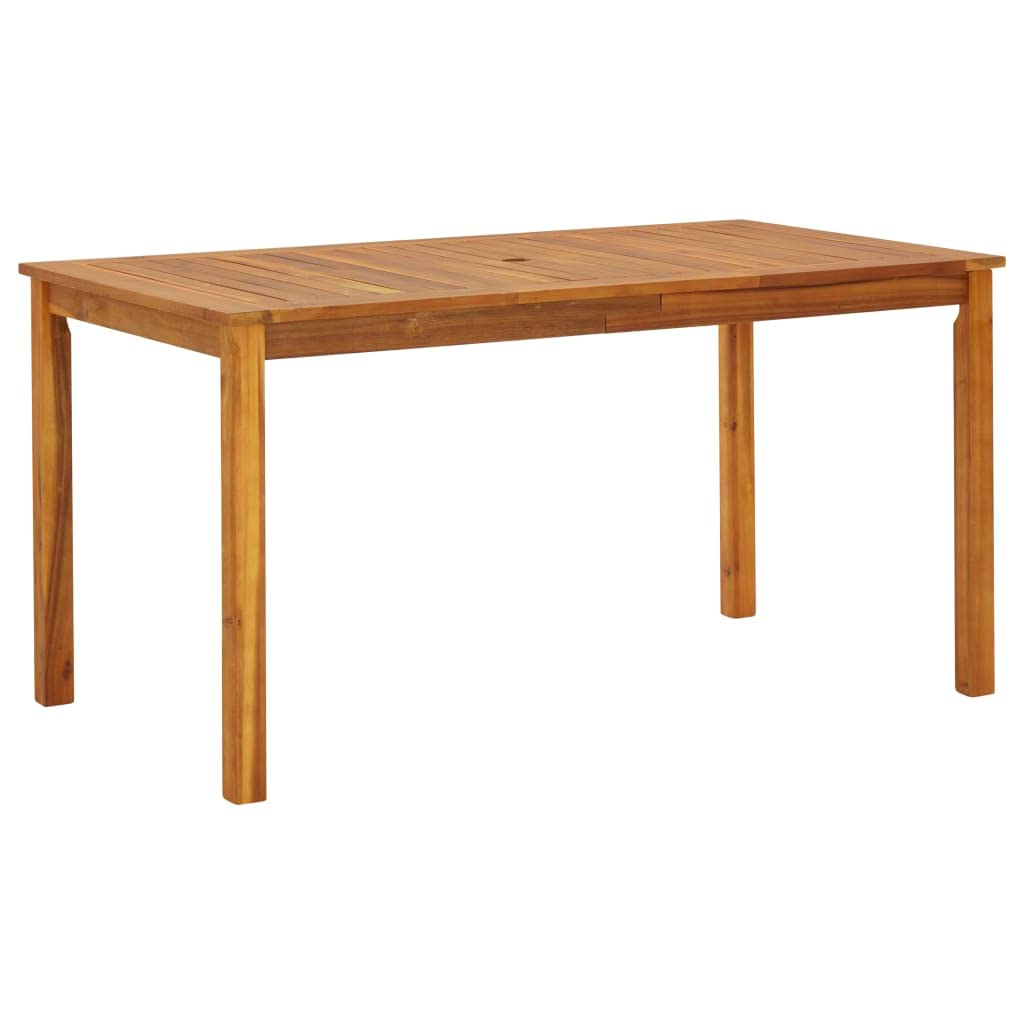 Solid Acacia Wood High Table - 55.1x31.5x29.1 Inch Breakfast, Dining, Pub, Kitchen, Patio Table for Outdoor Backyard, Lawn, Balcony, Pool - Perfect for Entertaining and Relaxing