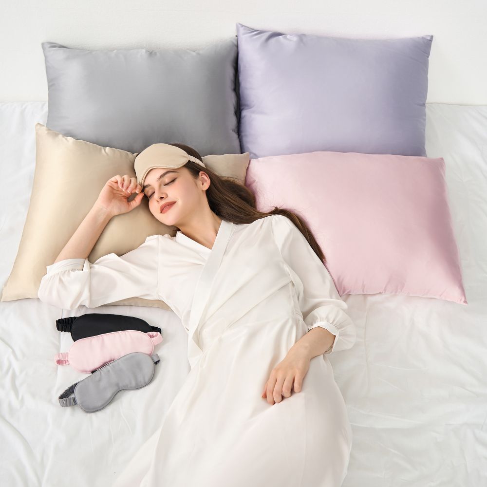 22 Momme 100% Pure Mulberry Silk Pillowcase for Hair & Skin Care - Luxury Hypoallergenic Pillow Cover for Beauty Sleep & Wrinkle Prevention (Queen Size, Silver Grey) - Perfect for Sensitive Skin & Frizzy Hair Control