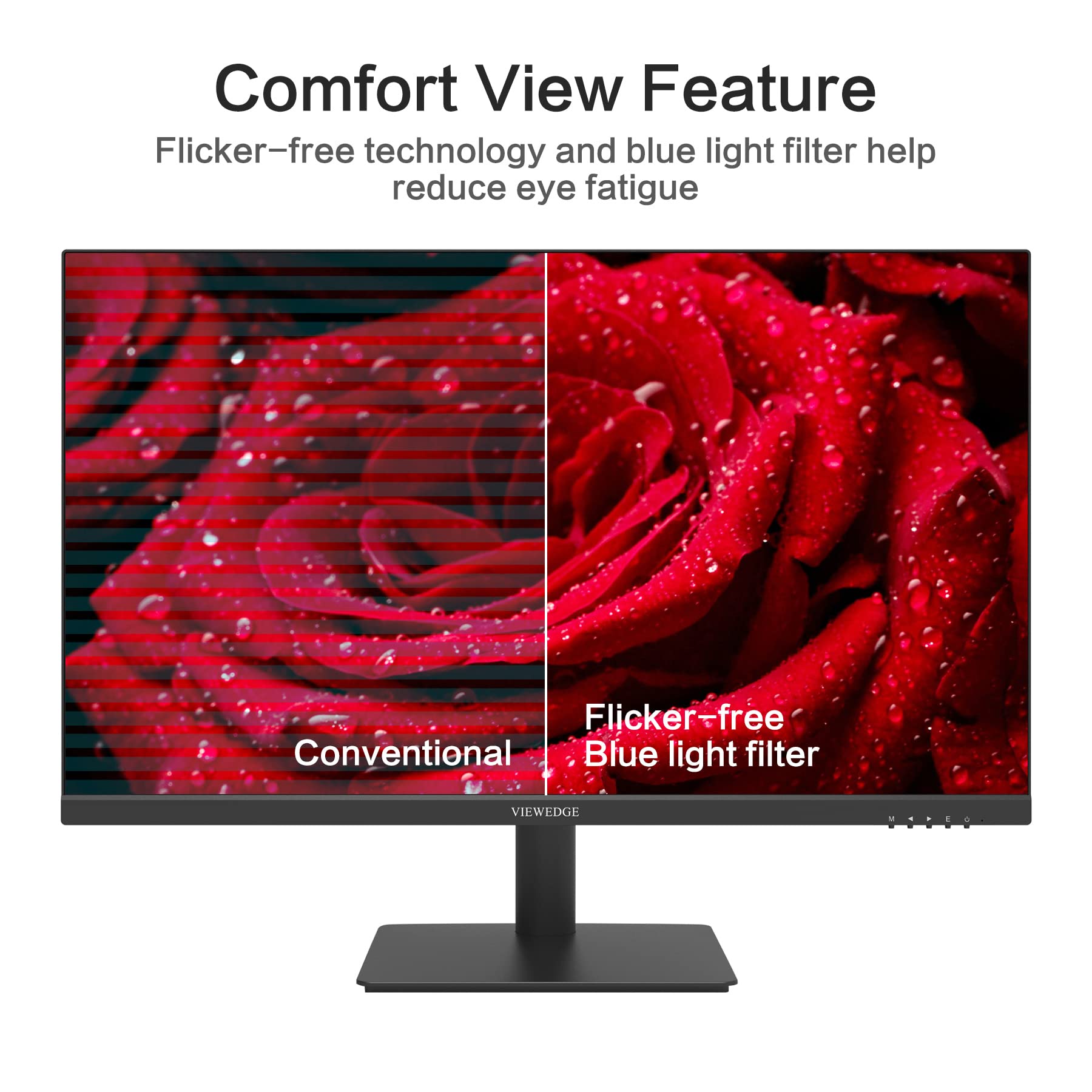 27 Inch 2K QHD Computer Monitor - 2560x1440 IPS Panel, 75Hz Refresh Rate, HDMI & DP Ports, VESA Wall Mountable, Eye Care Technology - Perfect for Home Office, Gaming, and Professional Workstations