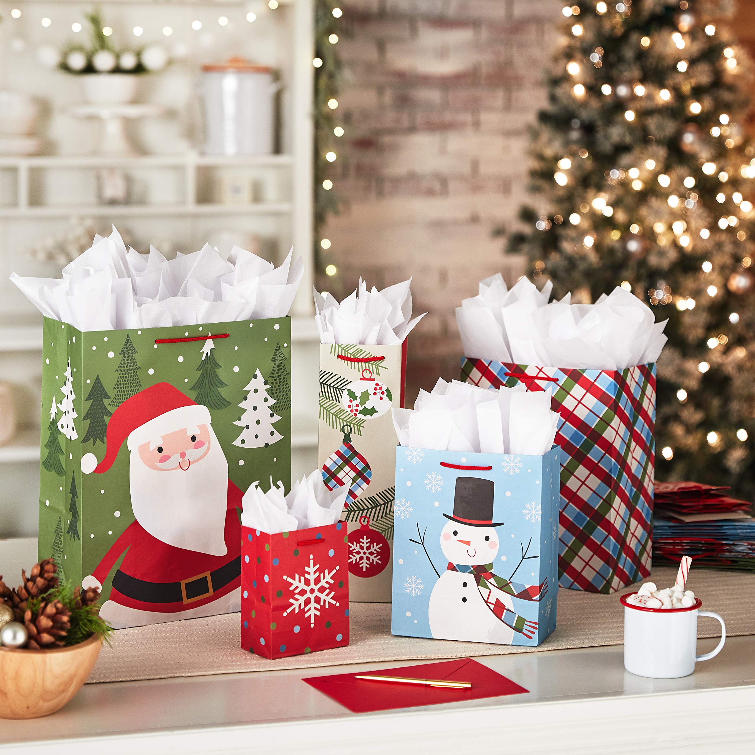 Hallmark Christmas Gift Bags Bulk Pack - 18 Assorted Size Holiday Gift Bags (5