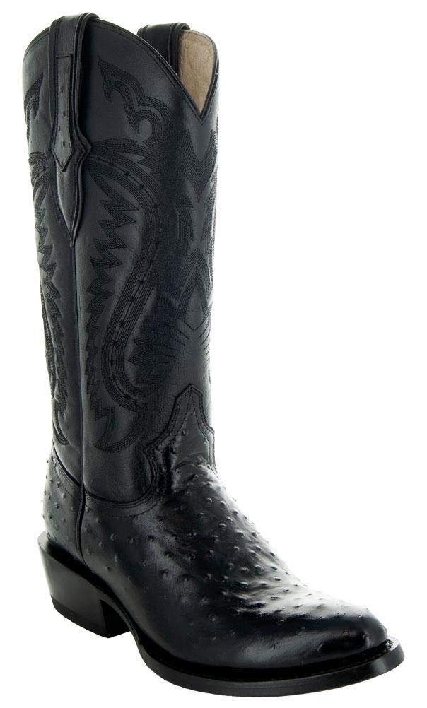 **Men's Soto Boots H7002 - Genuine Ostrich Print Cowboy Boots, Exotic Western Boots for Men - Perfect for Rodeo, Country Dancing & Casual Wear**