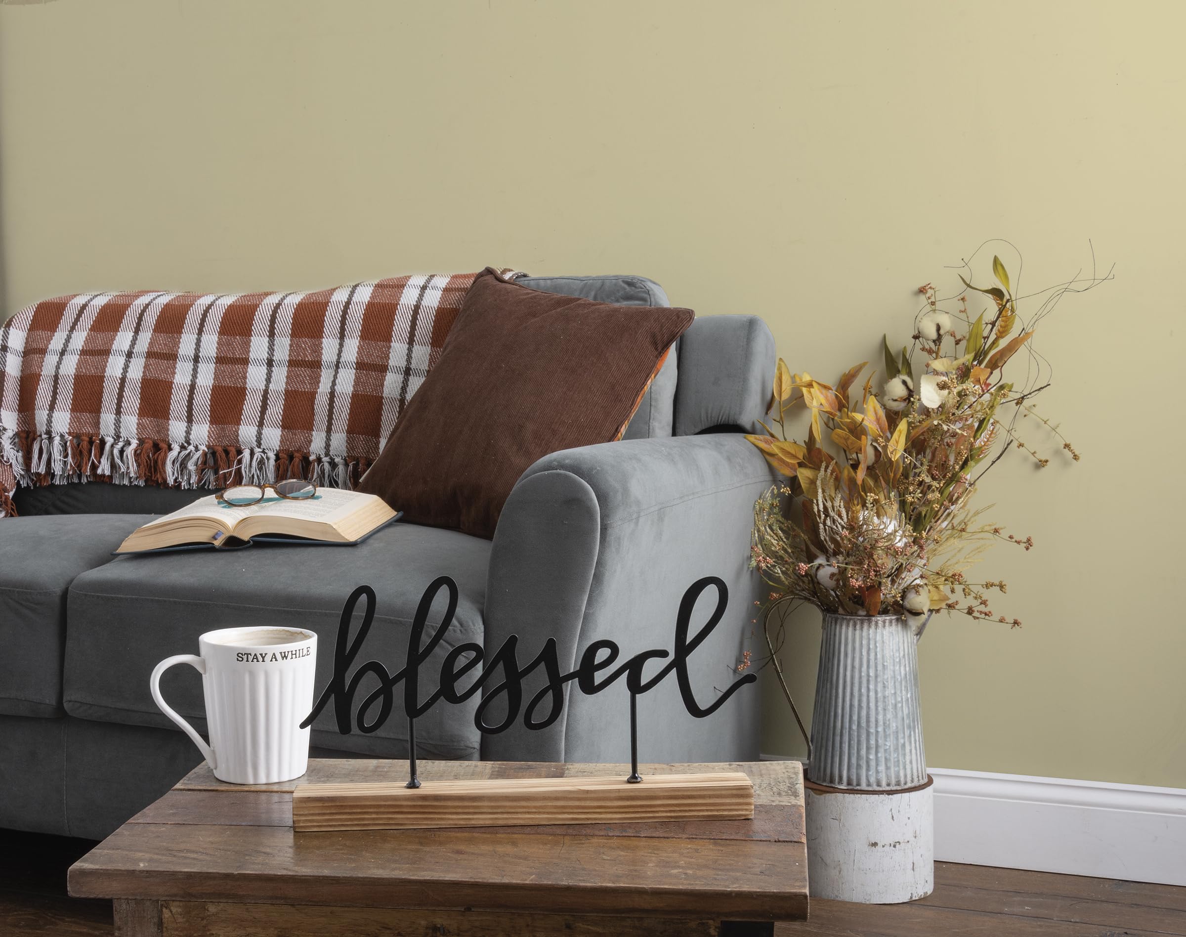 Blessed Home Décor Sign by Primitives by Kathy - Rustic Farmhouse Wall Art for Living Room, Bedroom & Entryway
