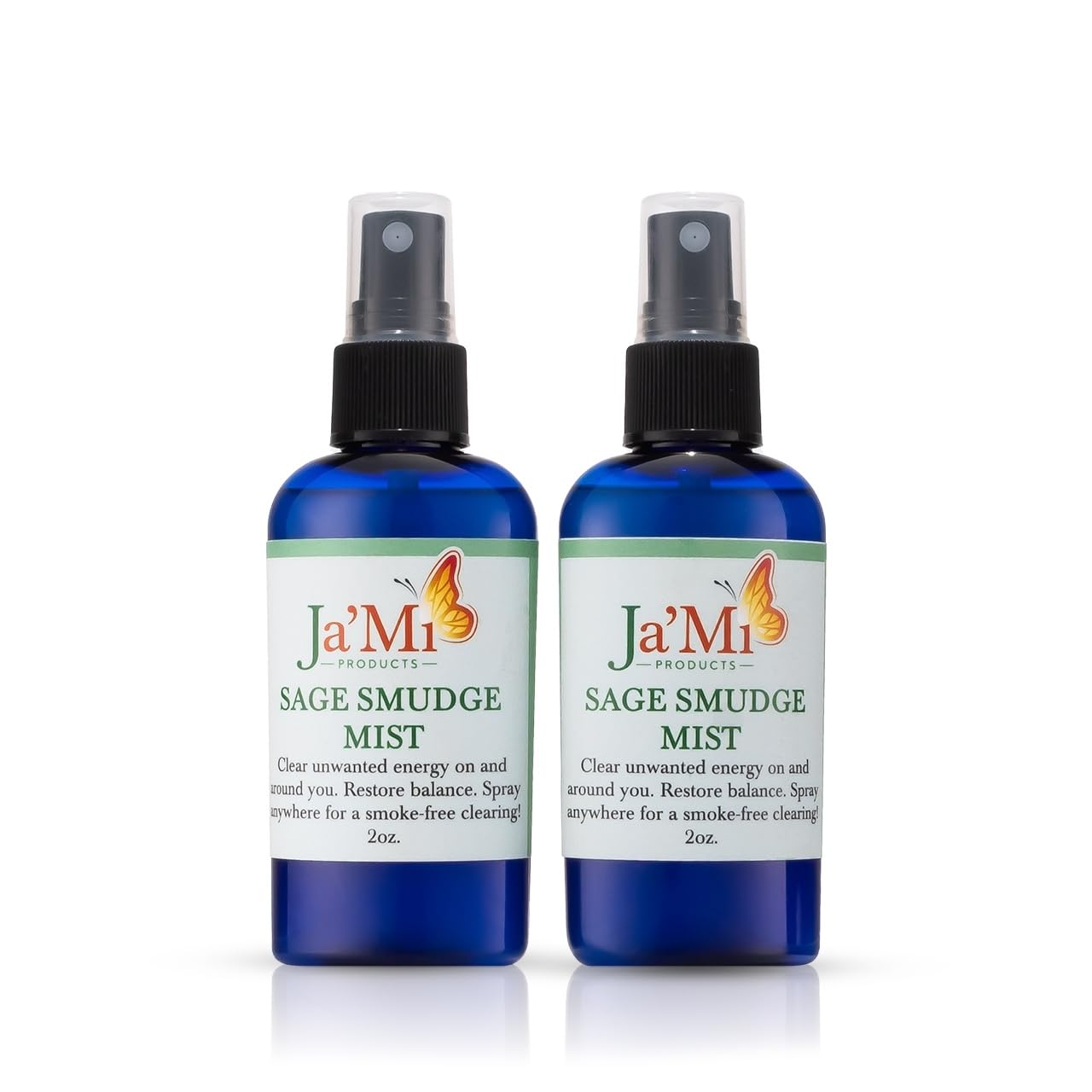 Sage Smudge Spray for Cleansing Negative Energy & Protection - 2oz Bottle (2 Pack) with Cedarwood & Essential Oils | Spiritual Cleansing Kit for Home, Meditation & Yoga Spaces | Natural Aromatherapy for Positive Vibes