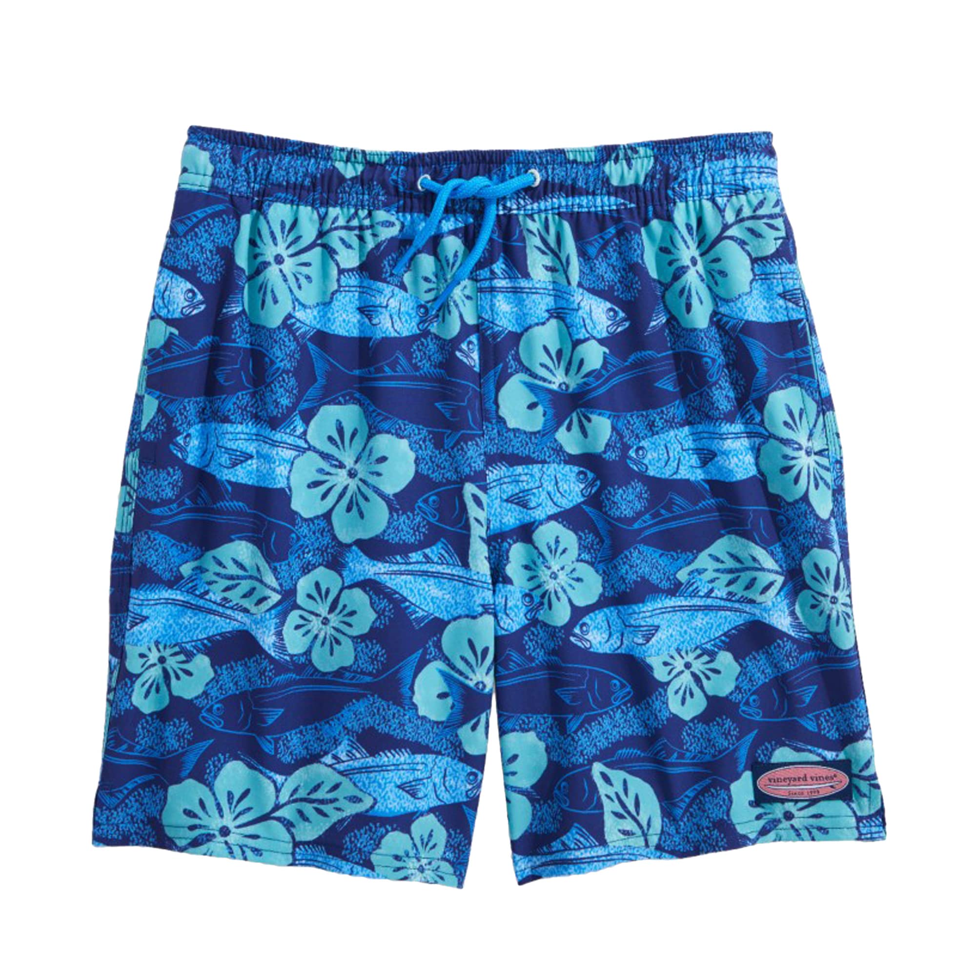 Vineyard Vines Boys' Printed Chappy Swimsuit Trunks - Quick-Dry Swim Shorts for Kids, Beach & Pool Fun