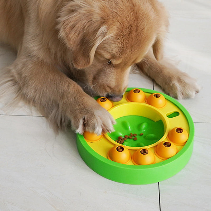Interactive Dog Puzzle Feeder - Slow Eating Bowl for Pets, Non-Slip Food Dispenser - Perfect for Mealtime Enrichment & Preventing Bloat