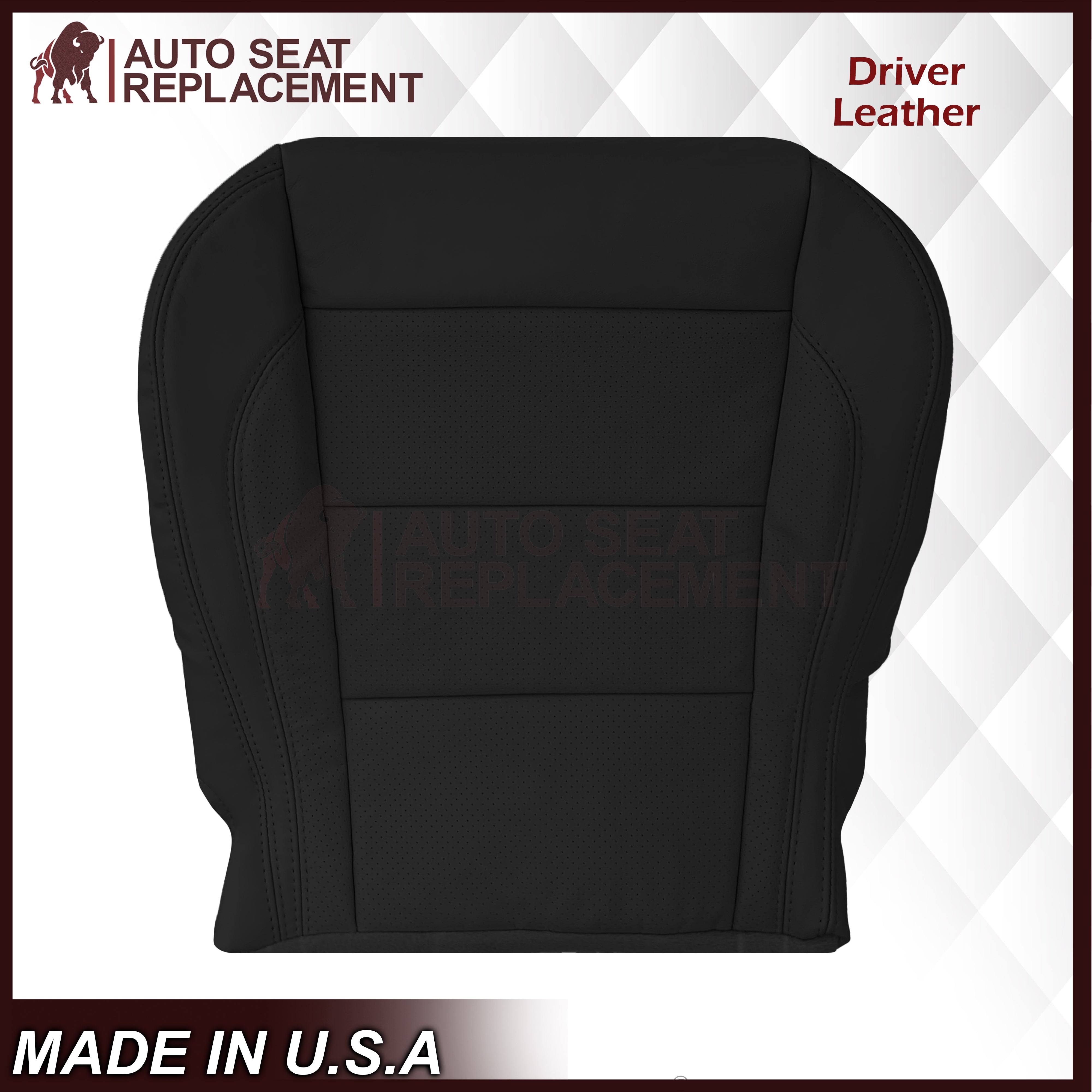 2007-2010 Jaguar XK XKR Genuine Leather & Synthetic Leather Seat Covers - Black - Perfect for Luxury Car Interior Protection & Style Upgrade