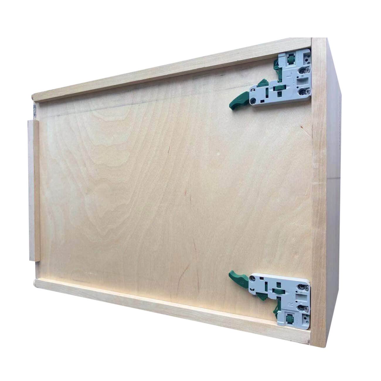 Soft Close Pull-Out Trash Can Drawer for Kitchen Cabinets - Wooden RTA Base Cabinet Organizer with Sliding Mechanism (Trash Bins Not Included) | Perfect Under Sink Storage & Kitchen Waste Management Solution