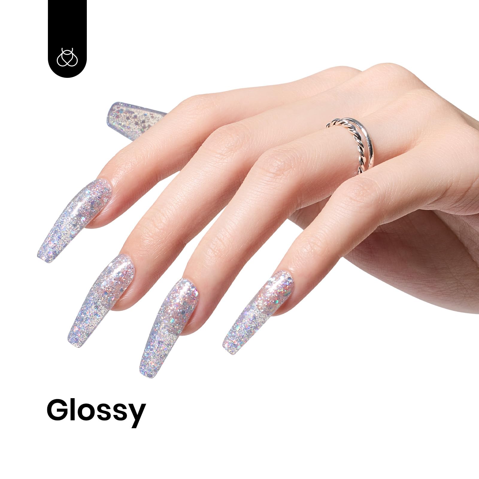 Beetles Glitter Gel Nail Polish - 15ml Silver Chrome UV LED Soak Off Gel with Diamond Shine | Long Lasting Highly Shiny Nail Art Polish | Perfect for Manicures, Pedicures, Nail Extensions & Gift for Women