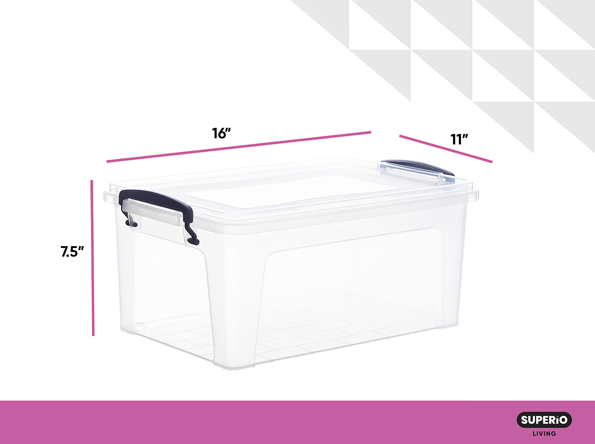 Premium Clear Plastic Storage Bins with Lids - 6-Pack 16 Qt Stackable Organizing Containers for Home, Office & Dorm - BPA Free, Non-Toxic, Odorless | Perfect for Pantry Organization, Closet Storage & Office Supplies