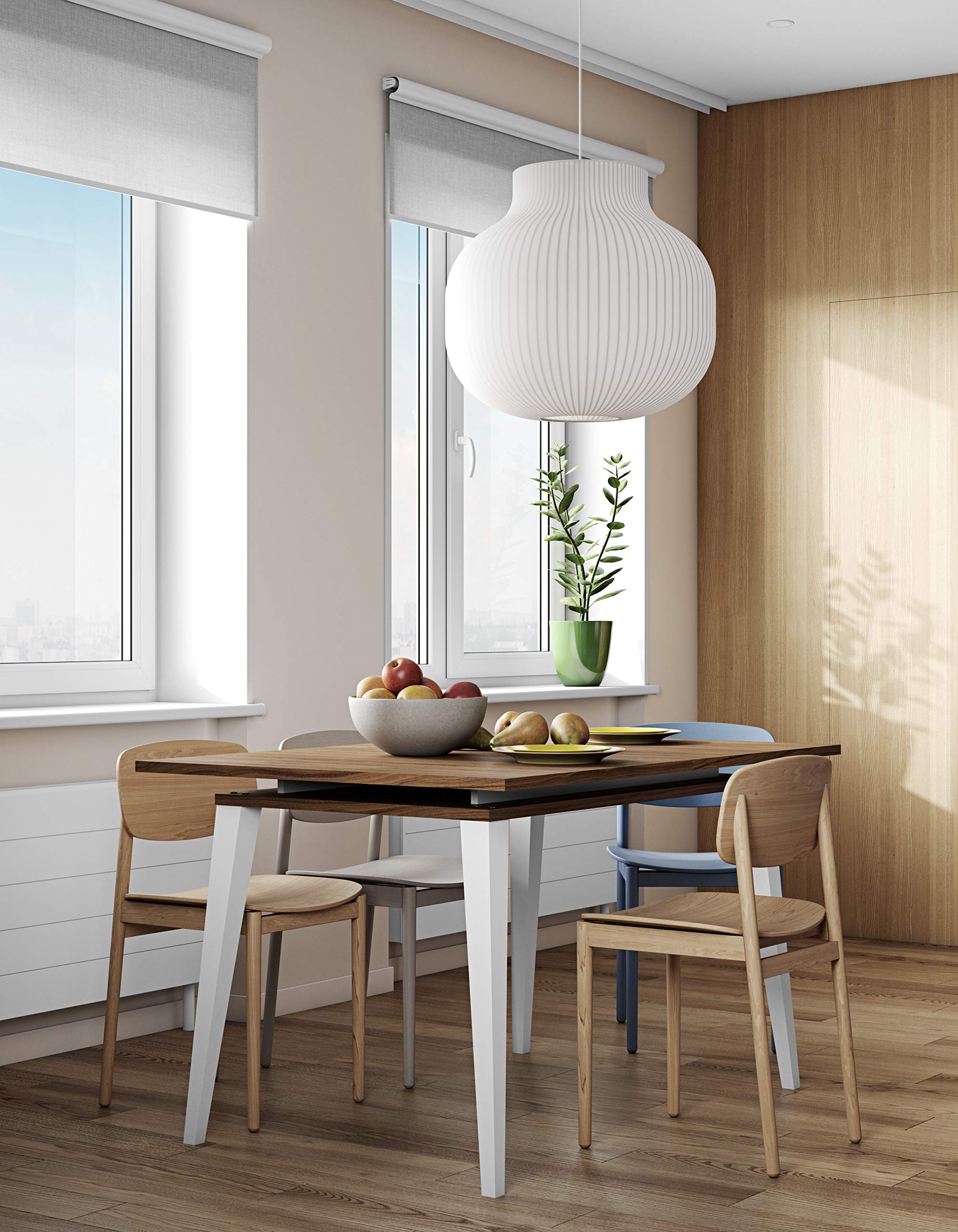 Prism Extendable Dining Table - Expandable Modern Design for Small Spaces, Perfect for Dining Rooms and Compact Apartments