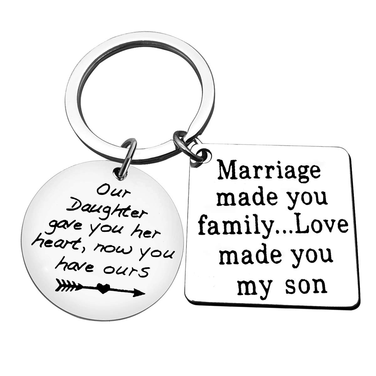 Son-in-Law Keychain Gift - Wedding, Christmas & Birthday Present for Groom