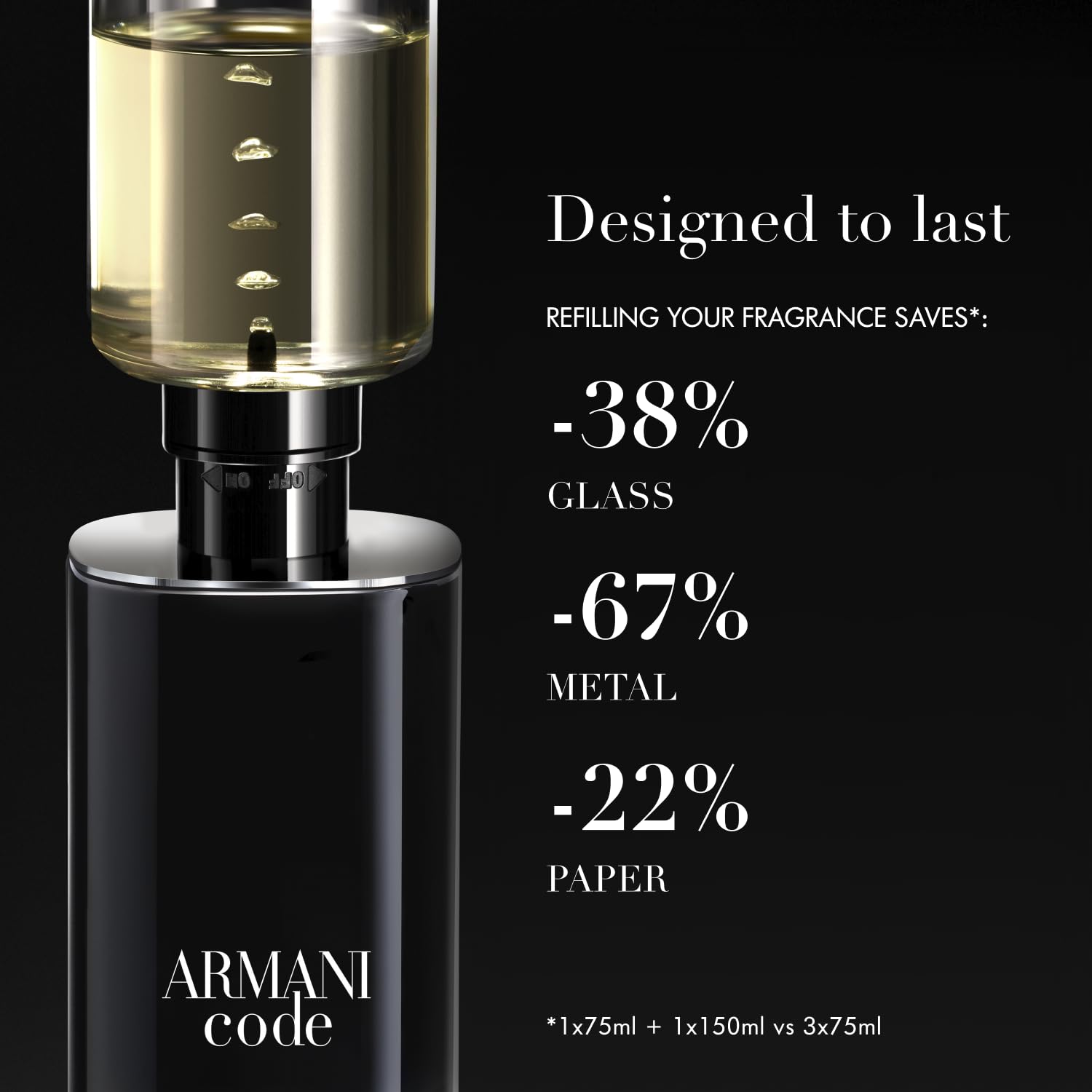 Armani Code Eau de Toilette for Men - Amber Woody Cologne with Citrus, Lavandin & Tonka Bean Notes | Daytime & Evening Wear, Date Night, Office & Special Occasions
