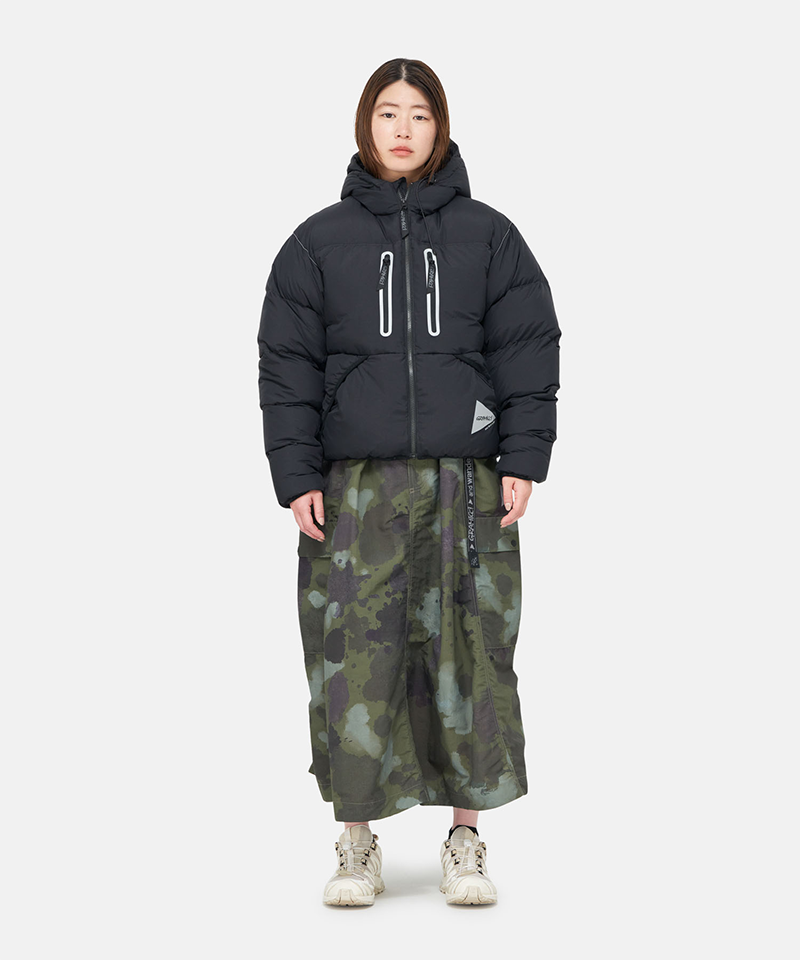Gramicci x and wander Women's Down Jacket - Lightweight Warm Winter Coat for Outdoor Adventures & Urban Style