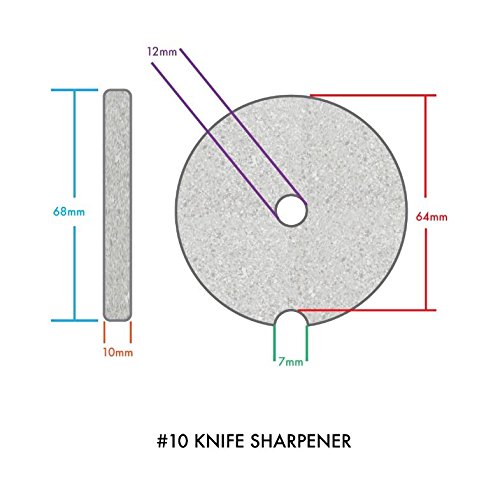 Premium #10/12 Meat Grinder Knife & Plate Sharpening System - Coarse Grind for Sausage Maker - Professional Butcher Tools for Home Kitchen & Commercial Use - Perfect for Grinding Beef, Pork, Venison & Making Sausages