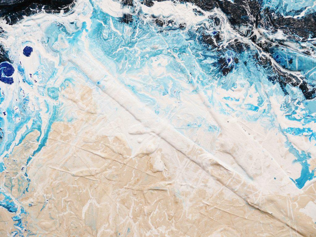 Abstract Blue Wall Art - Modern Home Decor for Living Room, Bedroom & Office - Inspirational Canvas Painting for Stylish Interiors