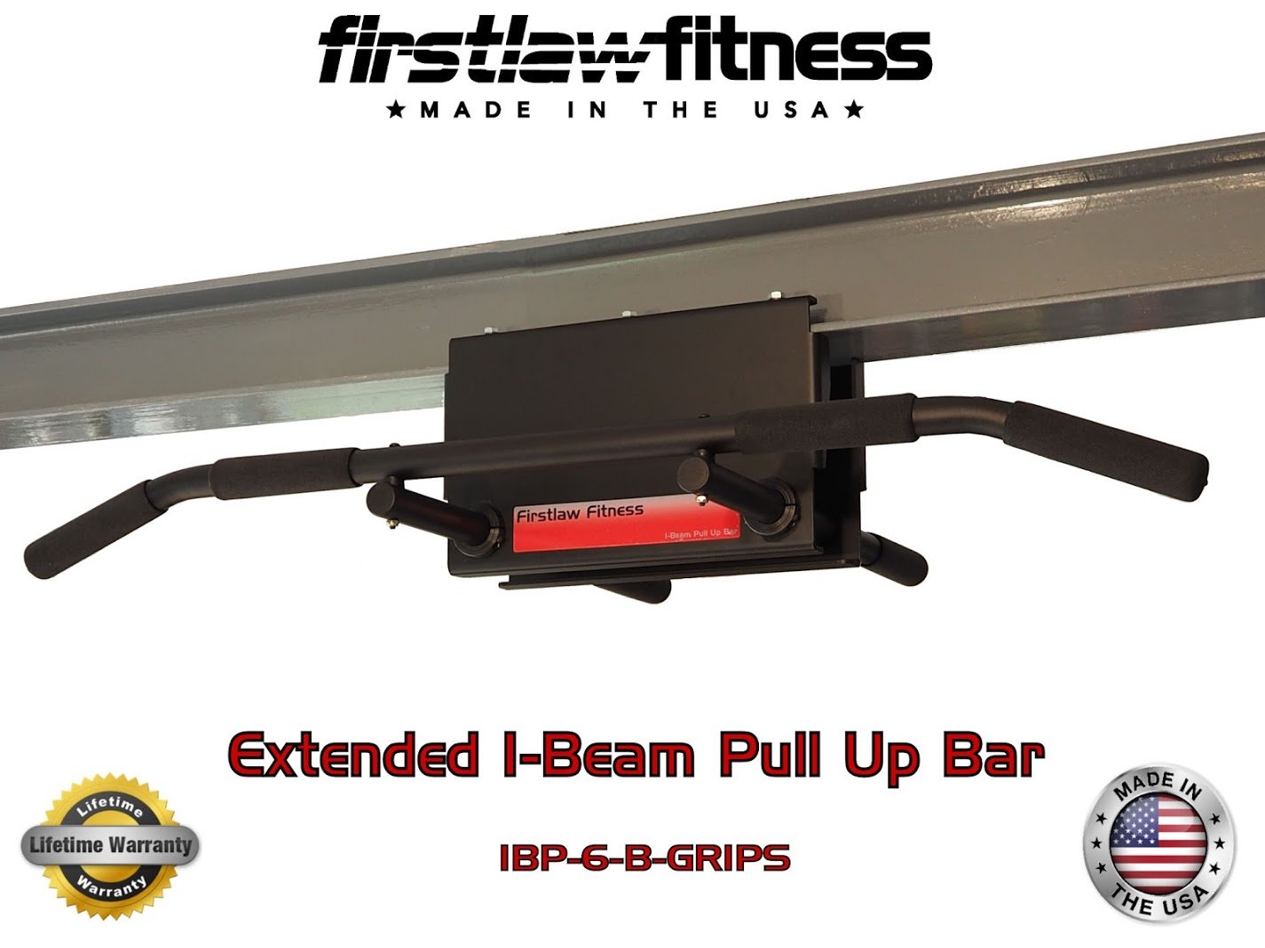 600 LBS Weight Limit Heavy Duty I-Beam Pull Up Bar - 6