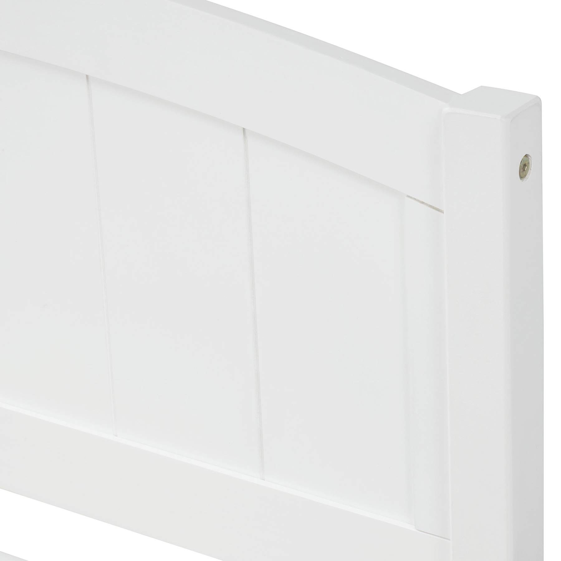 Merax Twin Size Wood Platform Bed Frame with Trundle - No Box Spring Needed, White - Perfect for Kids' Rooms, Guest Bedrooms & Small Spaces