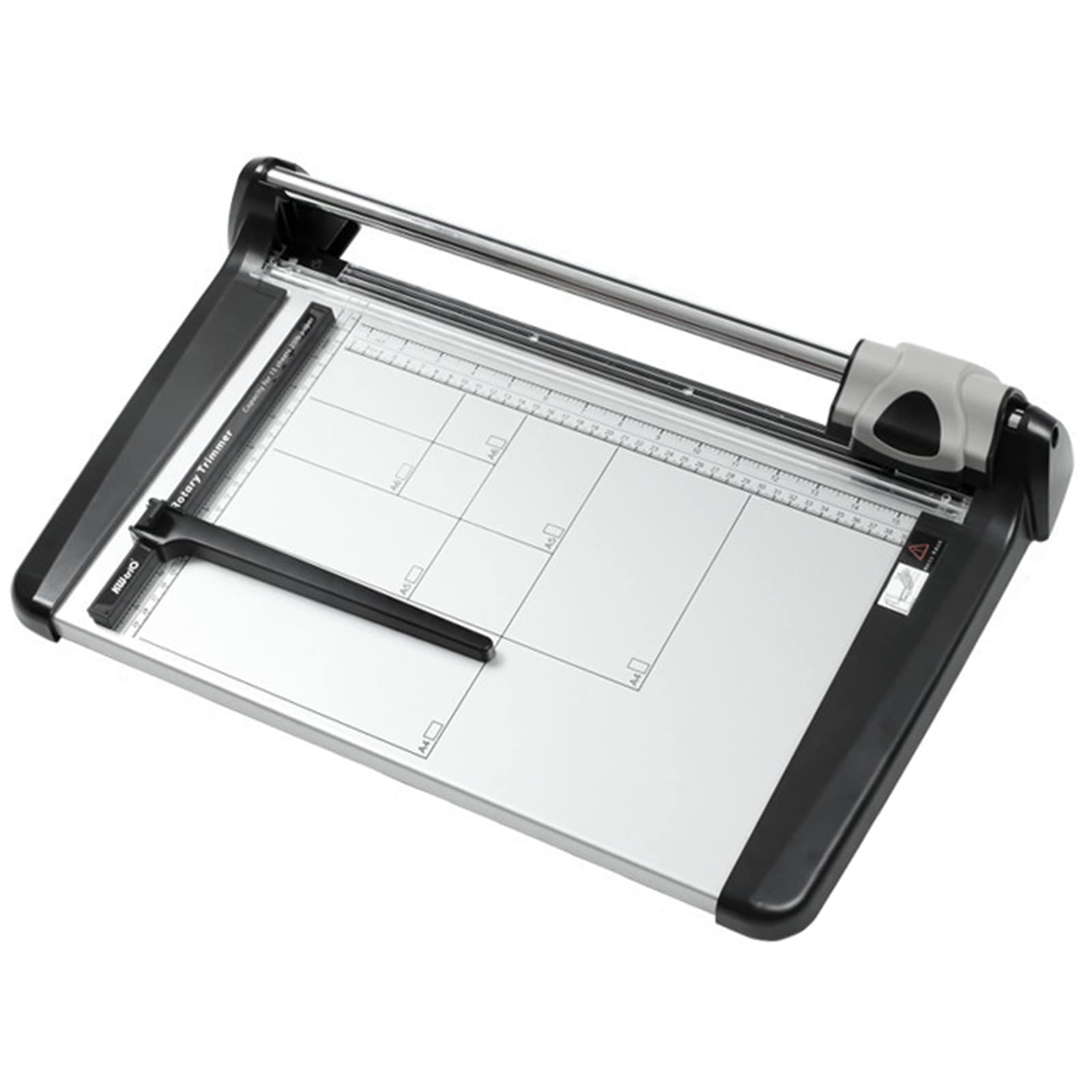 Heavy Duty Rotary Paper Trimmer - Commercial Grade A4/A3/A2 Manual Paper Cutter with 15 Sheet Capacity & Dual Guide Bars - Perfect for Office, Crafting, Photo Paper, Film & PVC Cutting (A4 Size)
