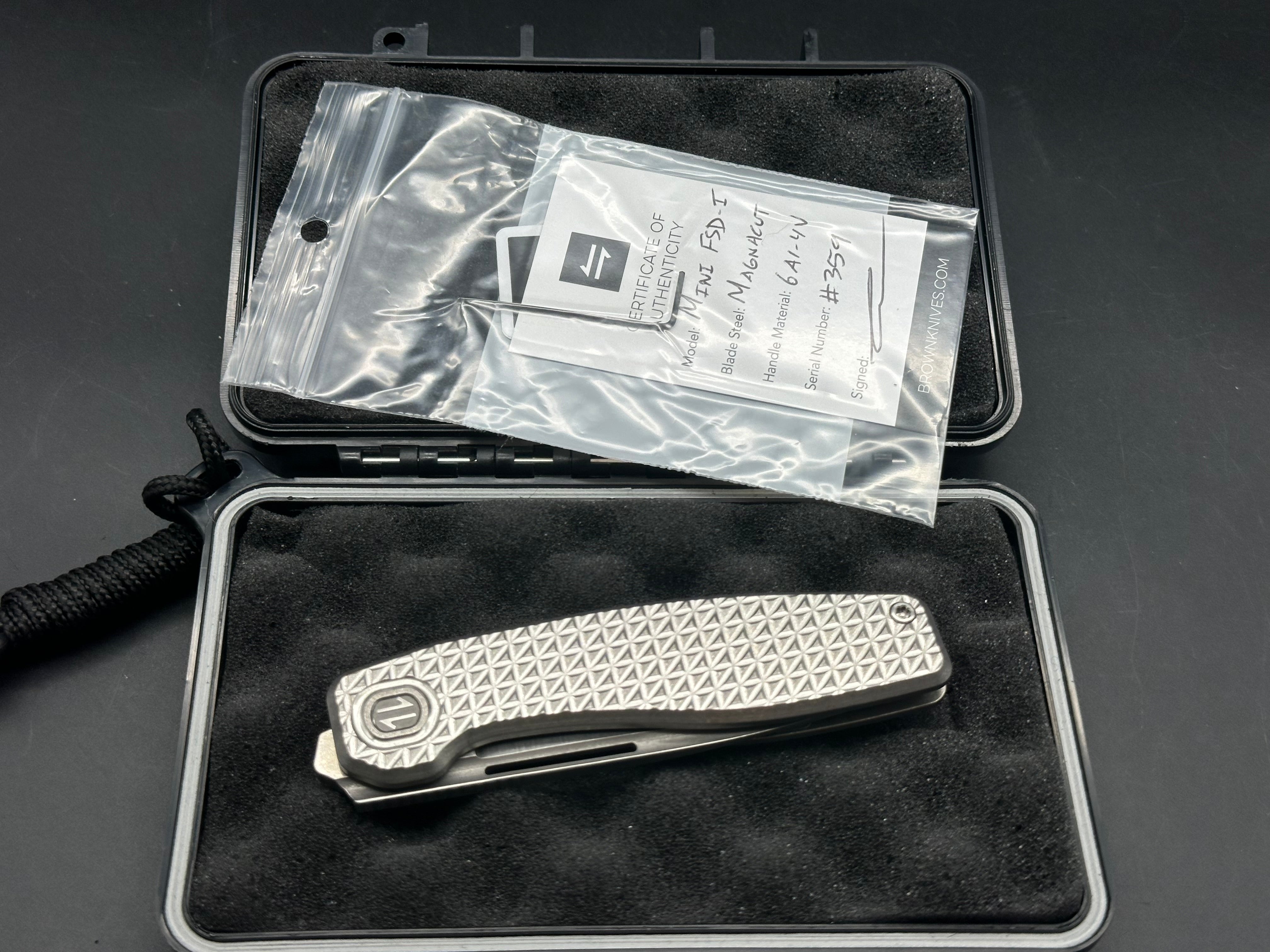 Brown Knives Mini FSD I #359 - Premium EDC Pocket Knife for Outdoor Camping, Hiking & Everyday Carry | Tactical Folding Knife with Durable Blade