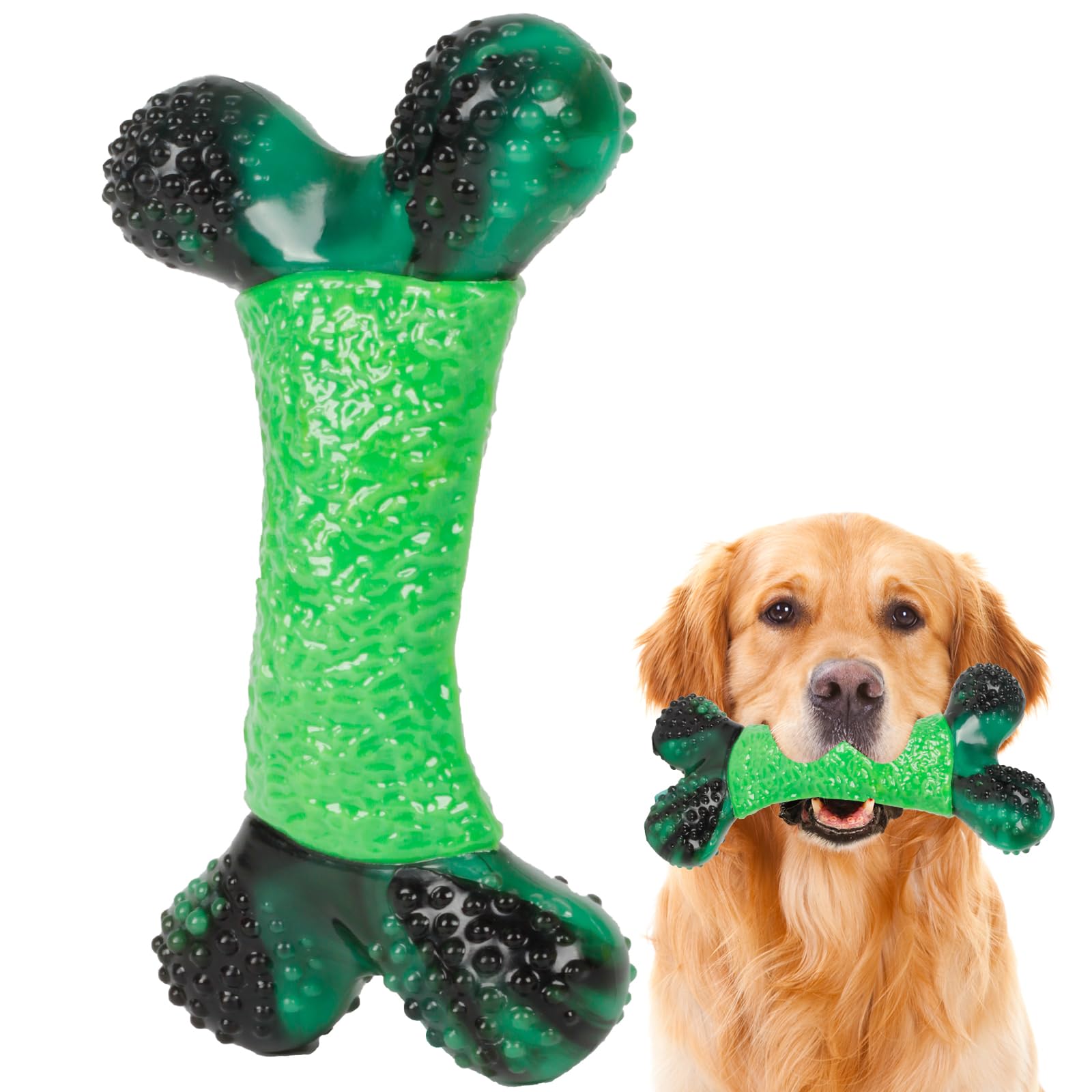Durable NOUGAT Dog Chew Toys for Aggressive Chewers - Indestructible Milk Flavor Chew Toy for Medium & Large Dogs - Long-Lasting Pet Toy for Playtime, Training & Anxiety Relief