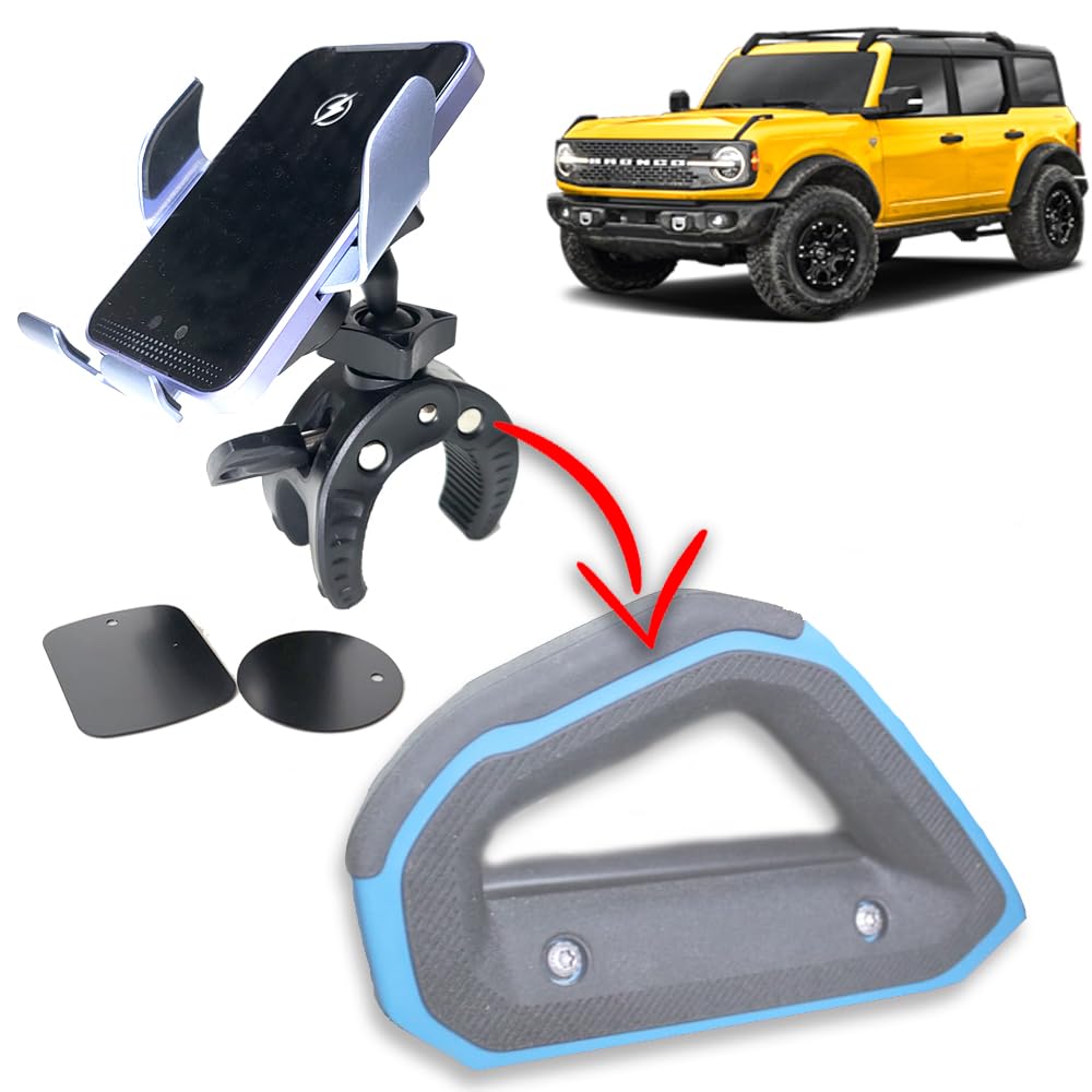 15W Qi Fast Wireless Charger & Phone Mount for Ford Bronco (2021-2025) | Center Console Car Accessory | Perfect for Road Trips & Daily Commutes
