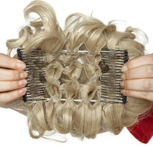 Clip-In Curly Synthetic Hairpiece Chignon - Natural-Looking Hair Extension for Women | Perfect for Parties, Weddings & Everyday Styling