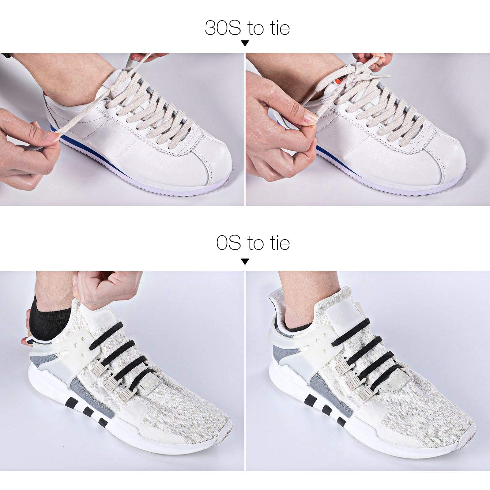 INMAKER No Tie Shoelaces for Adults - Elastic Silicone Tieless Dress Shoe Laces for Men & Women - Perfect for Business, Formal Occasions & Everyday Comfort