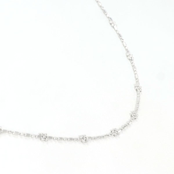 18K White Gold Necklace for Women - Elegant Diamond Pendant Jewelry Gift for Anniversary, Valentine's Day & Special Occasions