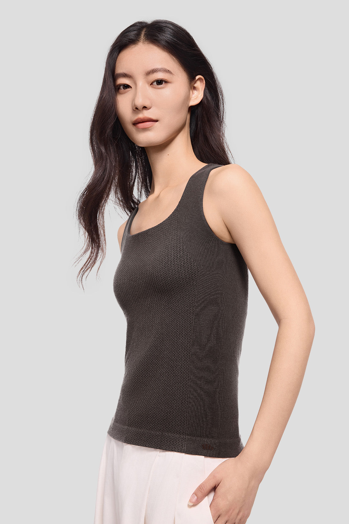 ShapeCore Women's Square Neck Thermal Vest - Cozy Fleece Lined Winter Layering Piece for Outdoor Activities and Casual Wear