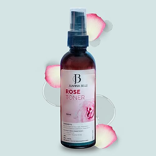 JUANABELLE Apple Cider Vinegar & Rose Toner for Glowing Skin - 100ml Hydrating Facial Toner with Natural Ingredients | Perfect for Daily Skincare Routine & Acne-Prone Skin