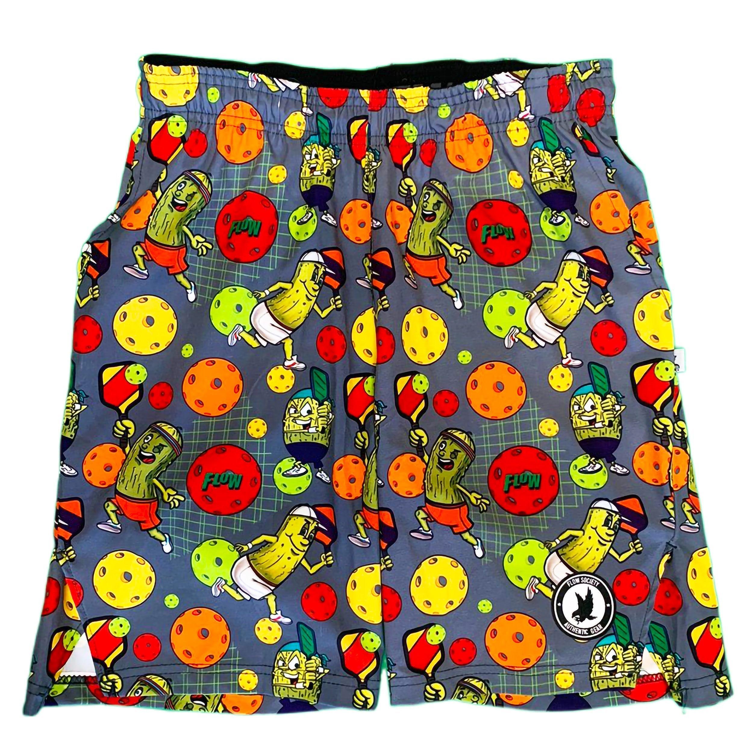 Boys' Pickleball Flow Shorts - Lightweight & Breathable Athletic Shorts for Boys - Perfect for Pickleball, Tennis & Casual Wear - Grey